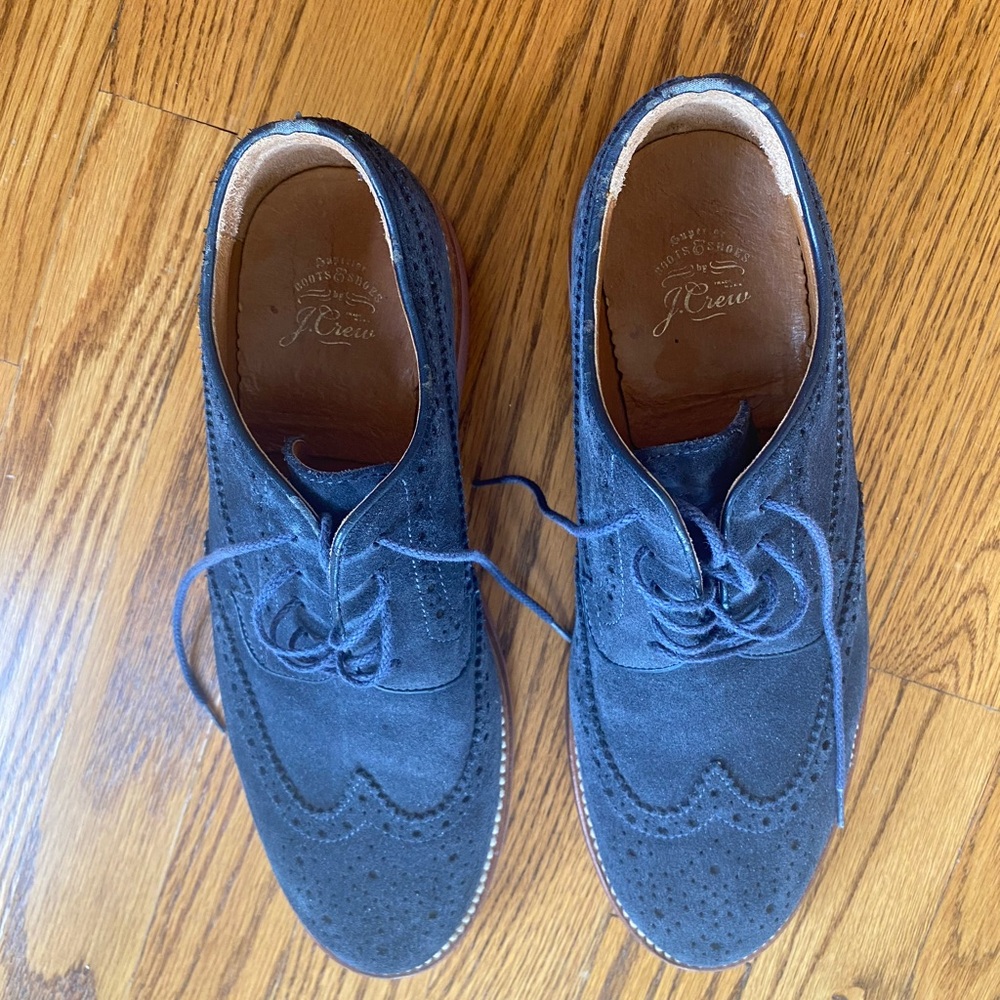 J. Crew Kenton long wings in suede
